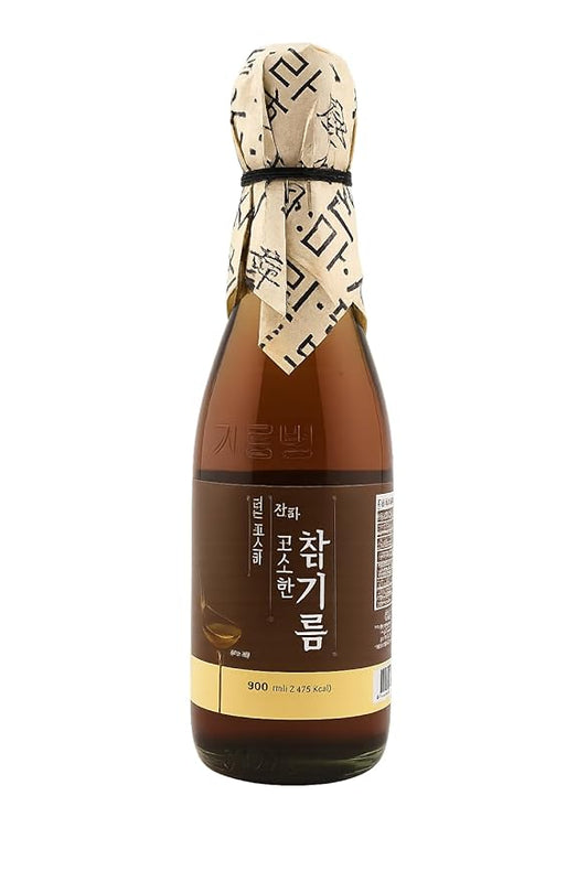 300ml -100% Pure Premium Korean Toasted Sesame Oil – Rich Nutty Flavor, Traditional Korean Style, Perfect for Cooking, Stir-Fry & Dressings (Roasted Sesame Oil) 300ml