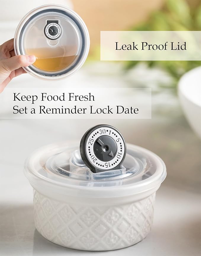 9 oz Ramekins with Lids, Creme Brulee Ramekins Oven Safe, Small Ceramic Serving Bowls, White Custard Cups for Baking, Dipping Sauce Cups, Pinch Bowls Ideal for Birthday Party, Set of 4