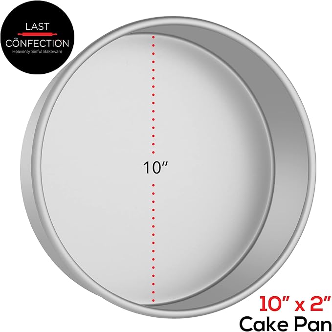 LAST CONFECTION 10" x 2" Aluminum Round Cake Pan - Professional Bakeware