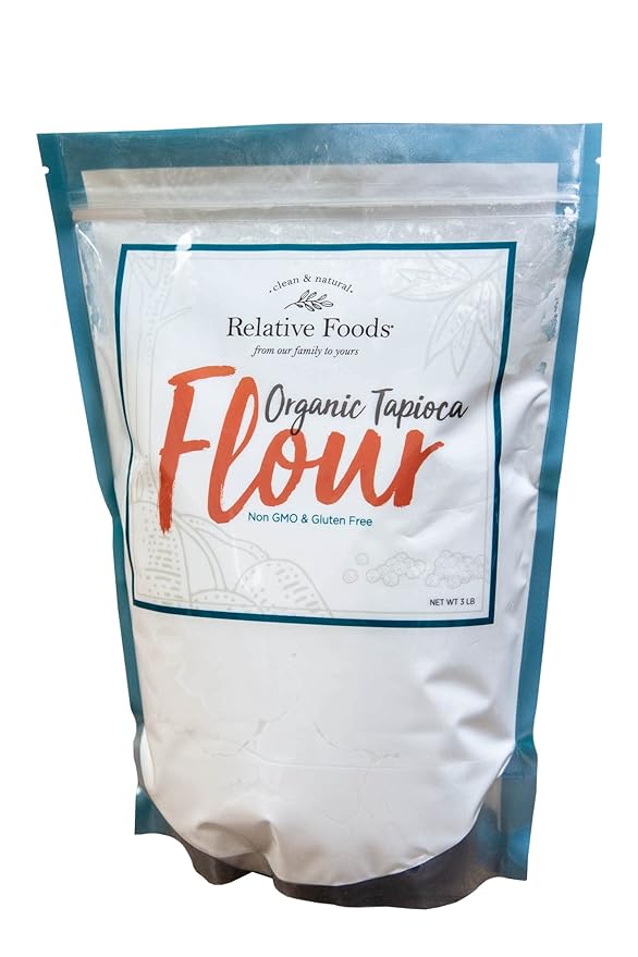 Organic Tapioca Flour (3lbs.) - Natural Food Thickener for Soups, Sauces, & Pies - Non-GMO, Vegan, Allergan & Gluten Free Tapioca Flour for Baking - Substitute Tapioca Powder for Corn Starch.
