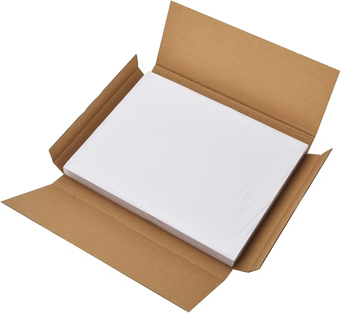 Coopaty Half Sheet Shipping Labels 8.5" x 5.5" Sticker Labels for Laser & Ink Jet Printers, 2 Per Page Self Adhesive Mailing Labels for Packages (100 Sheets, 200 Labels)