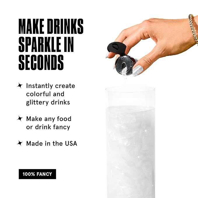 Fancy Sprinkles Holiday Diamond White Premium Edible Glitter, 100% Edible Glitter for Sparkling Food & Drinks No Taste or Texture (4gm)