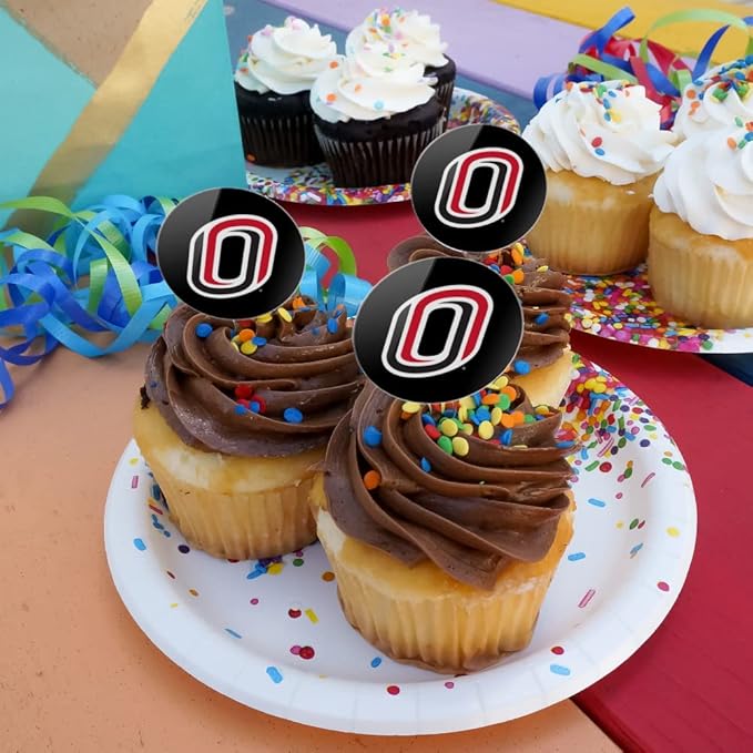 Omaha Primary Logo Cupcake Picks Toppers Decoration Set of 6