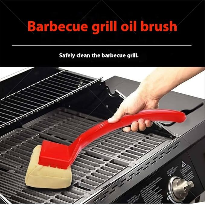 BBQ Grill Brush Bristle Free - Safe Reinforced Barbecue Cleaning Tools Scraper with Replaceable Head Cleaner - Gifts for Men/Dad