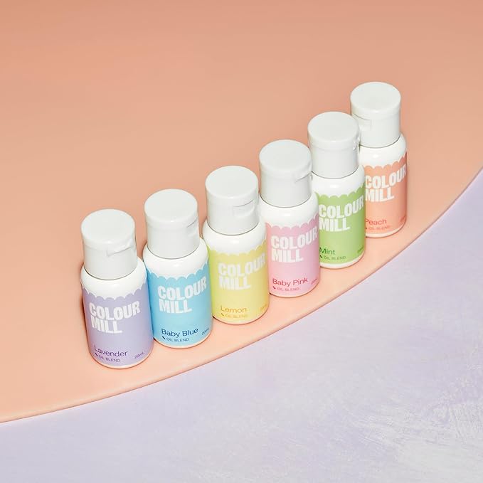 Colour Mill Oil-Based Food Coloring, 20 Milliliters (Pastel Pack)