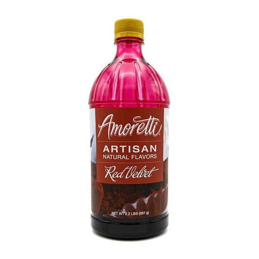 Amoretti - Natural Red Velvet Artisan Flavor Paste, 2.2 lbs, Perfect For Ice Cream, Beverages, Cakes, and more, Preservative Free, Vegan, Gluten Free, No Artificial Sweeteners, Highly Concentrated