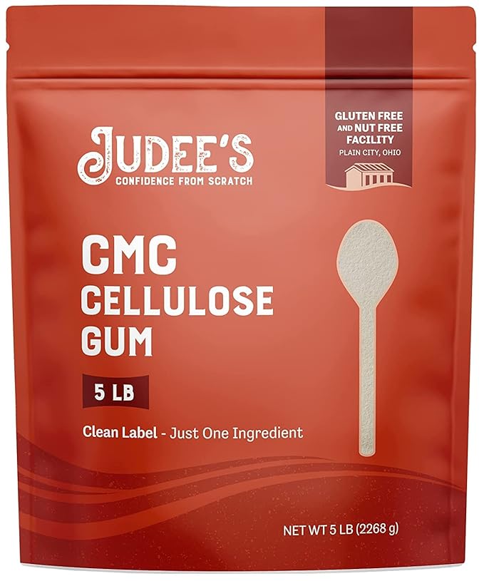 Judee's Gluten Free CMC Powder - Thickener for Fondant & Gluten-Free Frosting - Ice Cream Stabilizer - Edible Cake Decorations - 5 lb