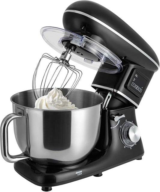 Stand Mixer, 6.5Qt 6+P Speed Household Stand Mixers Tilt-Head Food Mixer 1350W Kitchen Electric Mixer with Head-up Power Failure and Overheating Protection