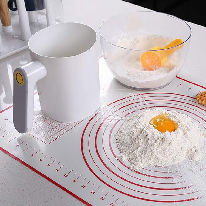 Battery Operated Electric Flour Sifter, Handheld Cooking Tool for Pastry Baking, Easy to Clean, Ergonomical Handle