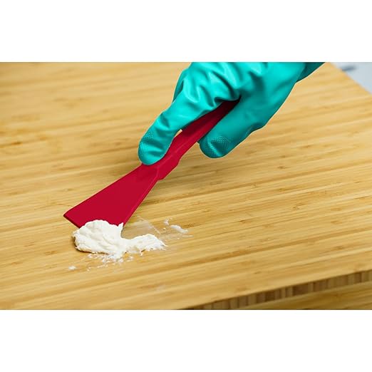 SPARTA Polypropylene Scraper Tool Food Safe Scraper for Removing Caked-On Residue in Commercial Kitchens, Plastic, 7.82 x 3 Inches, Red