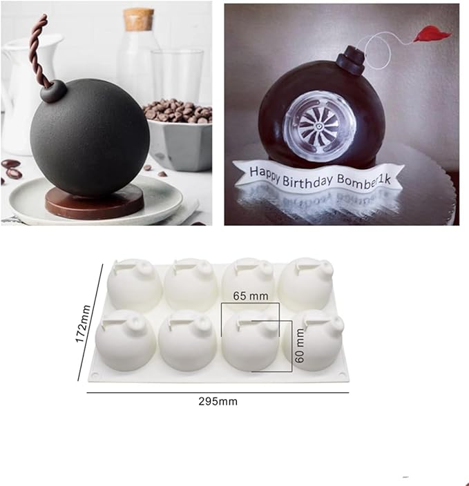 mostsom Round Shape Baking Mold For Pastry And Accessories Cake Decorating Tools Silicone Mould Bakeware Muffin Cupcake Molds (Round B_11.8X6.88X2.6 inch)