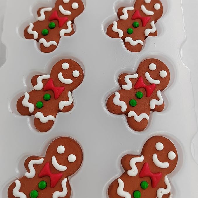 Edible Candy Gingerbread Man Christmas Sprinkles for Cake Decorating Party Cookie DIY Cake Cupcake Topper Icing Frosting Decoration Christmas Supplies