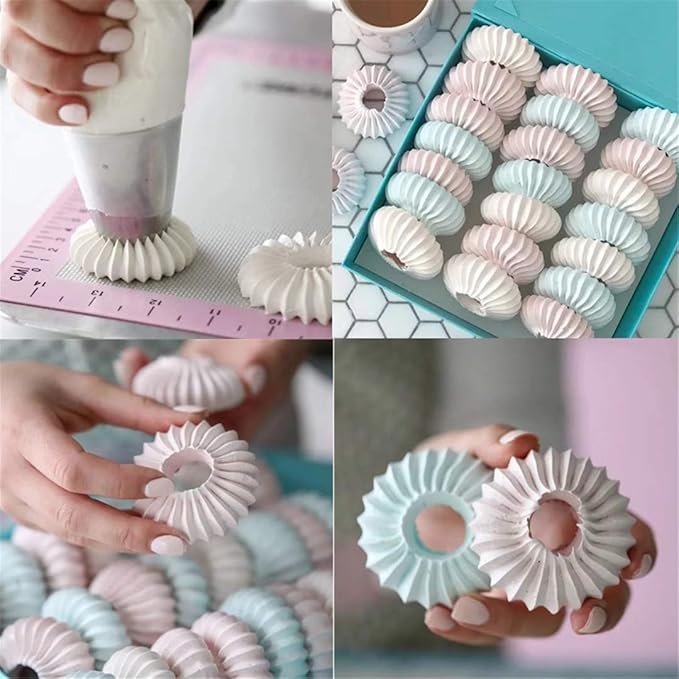 FantasyDay 4 piece Stainless Steel Piping Tips Piping Nozzles Cake Decorating Supplies Cookies Cupcake Icing Decorating Supplies Decorating Kits Frosting Icing Tips Baking Set Tools