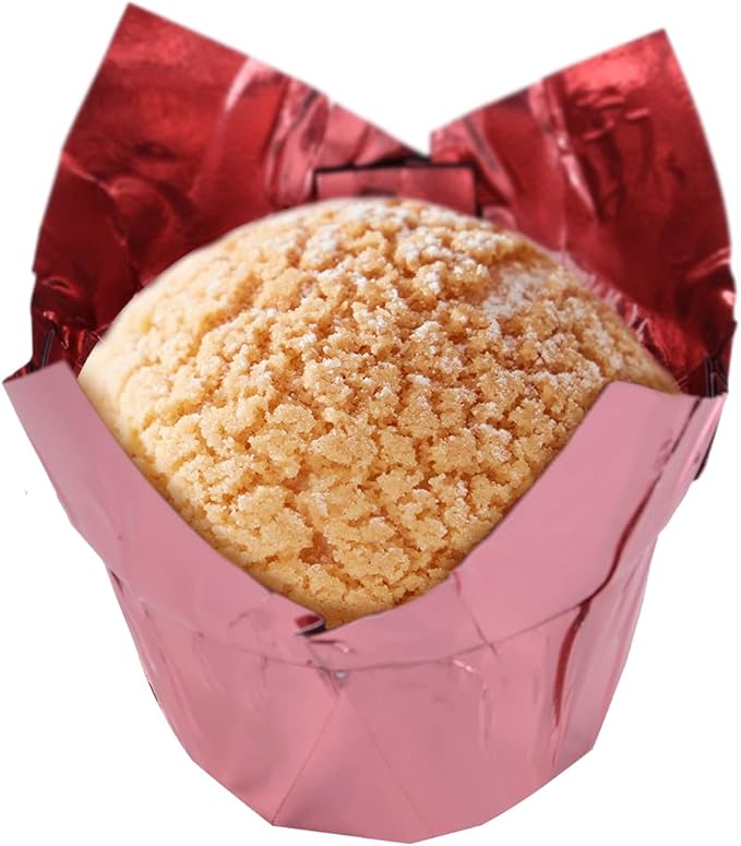 Party Hippo Gold Tulip Cupcake Liners 100 Pcs Baking Paper Cups Holders Greaseproof Muffin Cases Wrappers for Wedding Birthday Party Baby Shower (Rose Gold)