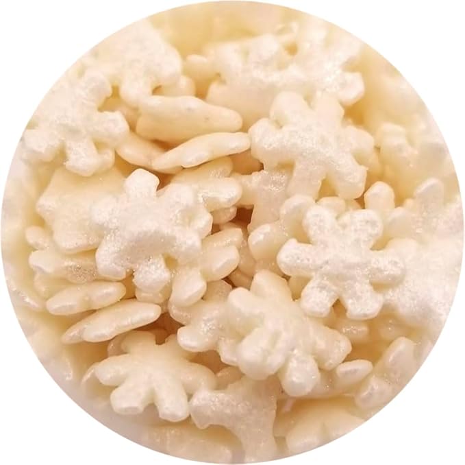 NCS Pearlized Snowflake Edible Sprinkles, 8 ounces