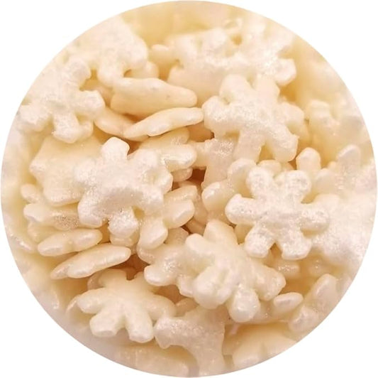 NCS Pearlized Snowflake Edible Sprinkles, 8 ounces