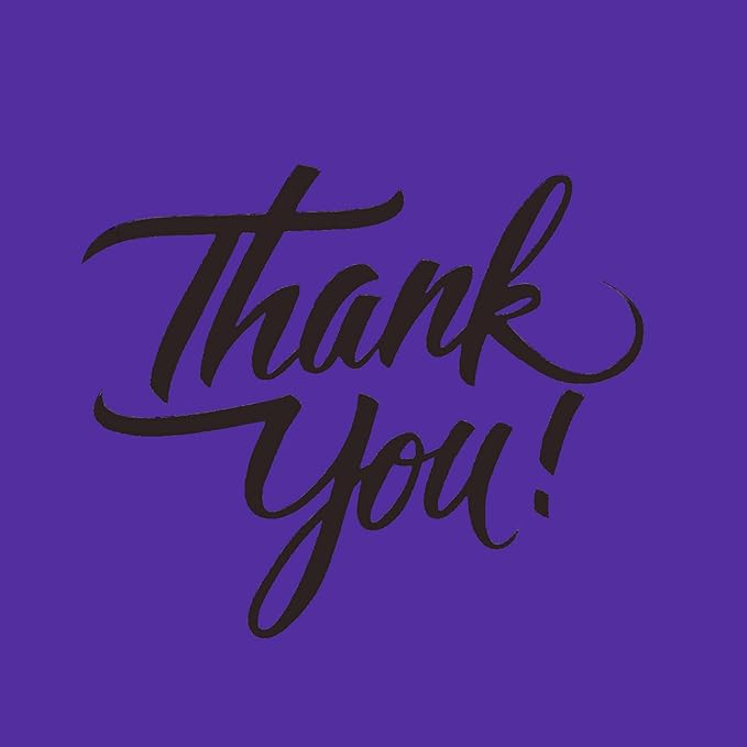 Infinite Pack Thank You Merchandise Bags, Die Cut Handles, Retail Shopping Bags for Boutique - Choose Color & Size