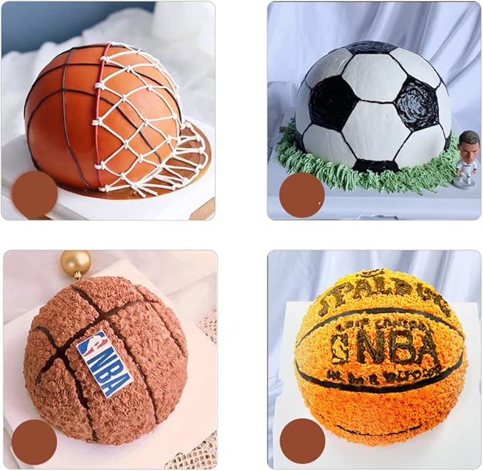 10 Inches Dome Cake Pan, Football Cake Pan, Hemisphere, DIY 3D Soccer Birthday Pan, Aluminum Cake Mold Nonstick Baking Tool (10 inch)