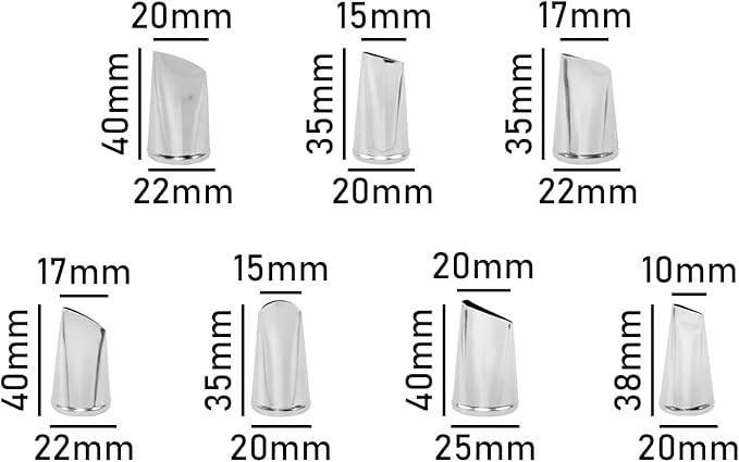 Dr.Pedi 7 Pieces Rose Flower Piping Tips Set, Cake Decorating Tips Icing Piping Nozzles Set Cupcake Decorating Kit