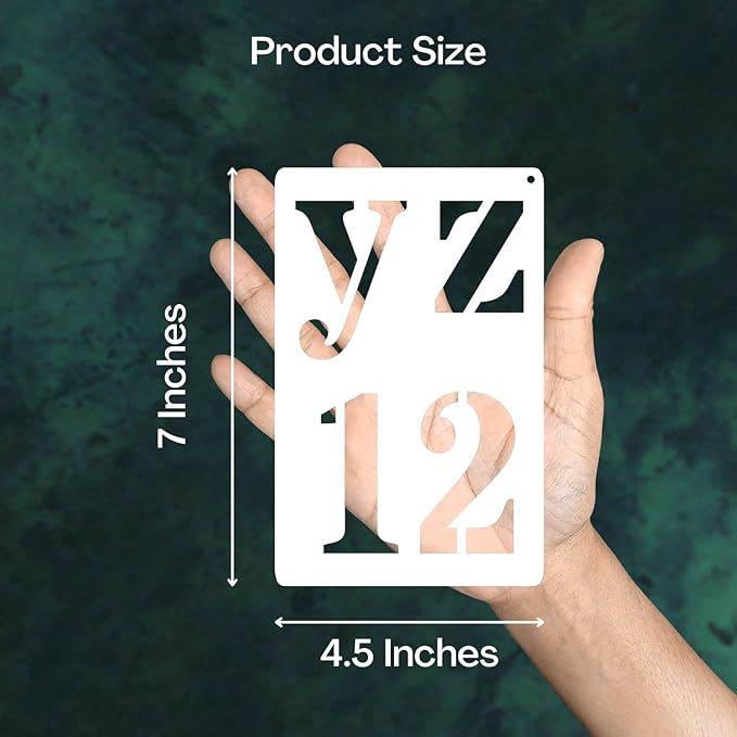 CrafTreat 24 Pcs Bold Font Calligraphy Stencils (4.5x7 Inch Each), Letter & Number Stencils for Wood, Fabric, Glass & Paper, DIY Crafts & Personalization