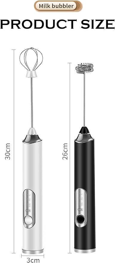 Milk Frother Handheld for Coffee,Milk Frothers,Coffee Mixer,Multi-Functional Electric Milk Foam Maker with 3 Heads 3 Speed for Lattes,Mini Hand-Held Whisk For Home Use,Milk Foam Maker(white)