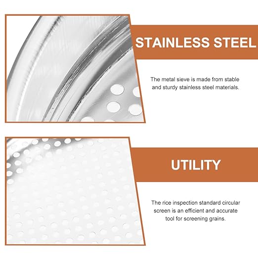 LIFKOME Stainless Steel Flour Sifter - Fine Mesh Round Flour Strainer Screen for Baking Cake Bread Food Prep