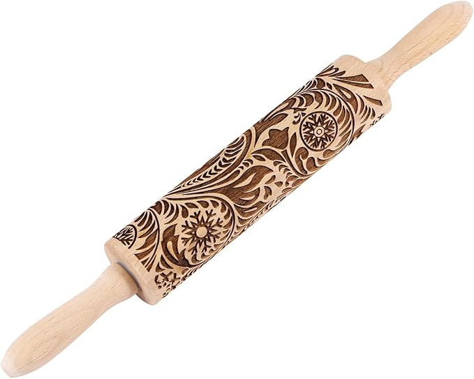 2 Pack Everyday Rolling Pin, 13.78" Classic Wood Rolling Pin, Fondant, Dough Roller for Cookie, Pizza Pie Crust, Pastry, Dough, Essential Kitchen Utensil