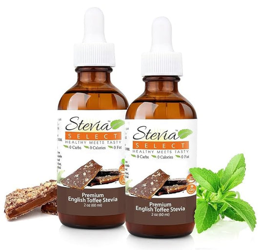Stevia Select English Toffee Stevia Extract Liquid - Liquid Zero Calorie Sweetener - All Natural Liquid Stevia Extract Sweetener Liquid - Pure Stevia Liquid Sweetener - Keto Sweetener & Sugar Alternative 2 Oz (2 Pack)