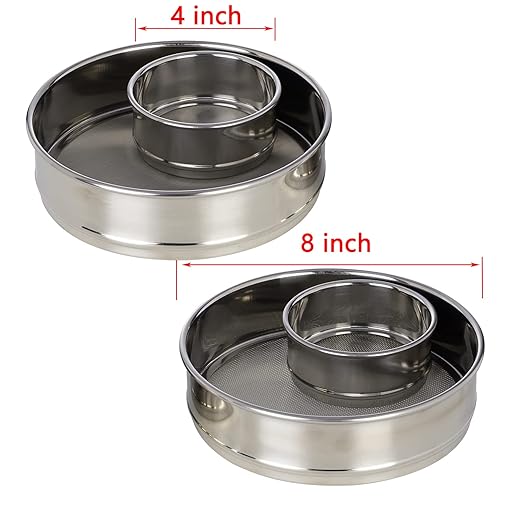 LABALPHA 1800 Mesh Lab Sieves, Test Sieve #1800 Mesh, 4'' Diameter, 304 Stainless Steel Wire Cloth (0.008mm)