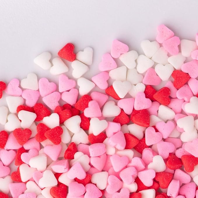 Sweets Indeed Sprinkles Bulk 10 ounce Edible Sprinkle Mix Perfect for Cake Decorations Baking Ice Cream Cookies Cupcake Topper (Mini Hearts)