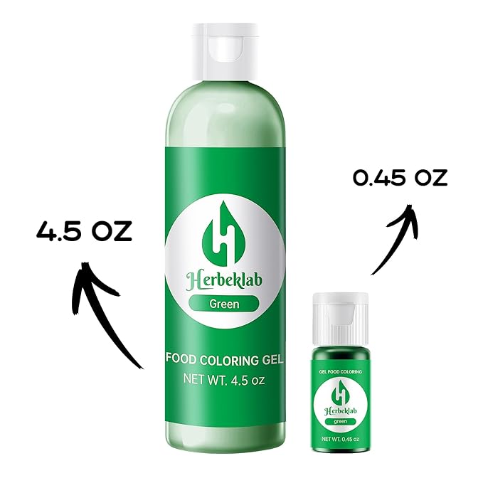Green Gel Food Coloring – 4.5 oz Professional Grade Concentrated Food Dye, Gel Based Coloring for Icing, Baking, Cake Decorating & Cookies