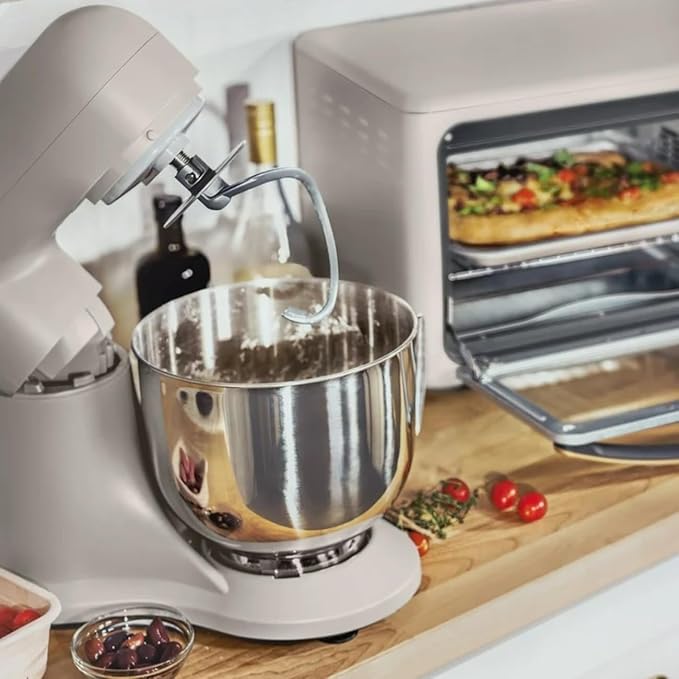 Beautiful 5.3QT Stand Mixer, 300W, 12 Speeds, Tilt-Head, Dishwasher-Safe, Splash Shield, Stainless Steel Bowl, Premium Matte Finish, for Baking & Cooking (Wildflower Porcini Taupe)
