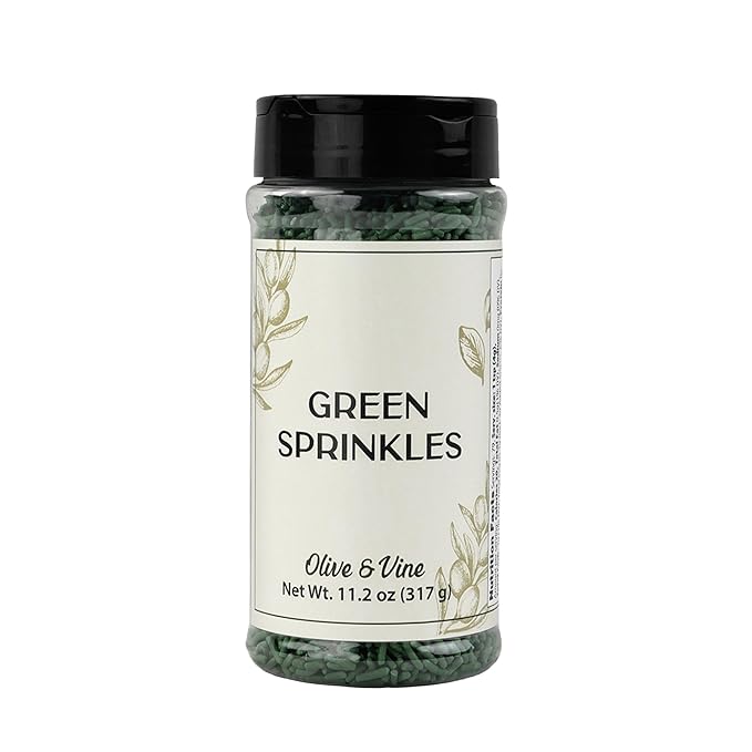 Olive & Vine Green Sprinkles, Vibrant Color, For Baking & Desserts, Rich Tradition, Authentic Taste, For Global Recipes (11.02)