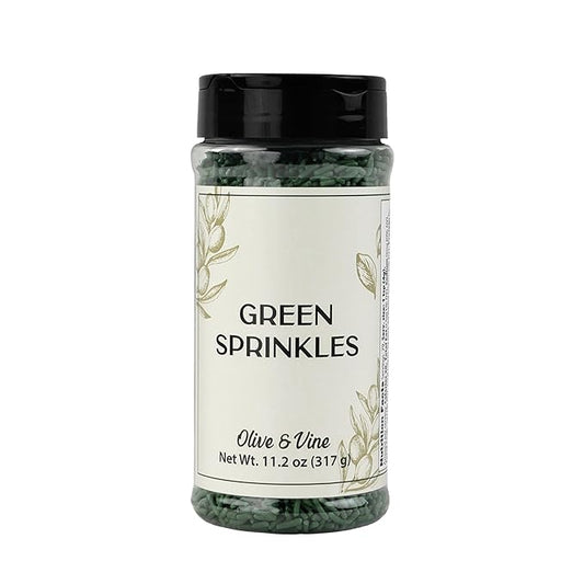 Olive & Vine Green Sprinkles, Vibrant Color, For Baking & Desserts, Rich Tradition, Authentic Taste, For Global Recipes (11.02)