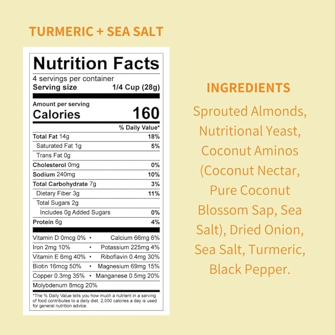 Daily Crunch, Zero Seed Oils, Gluten Free, 4oz (2 Pack, Turmeric + Sea Salt)