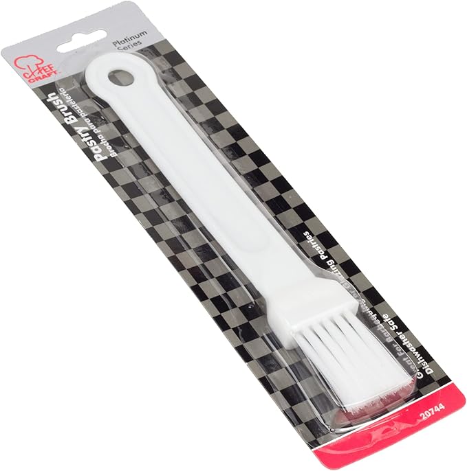Chef Craft Select Plastic Pastry Brush, 8 inches in Length 1 inch Width, White