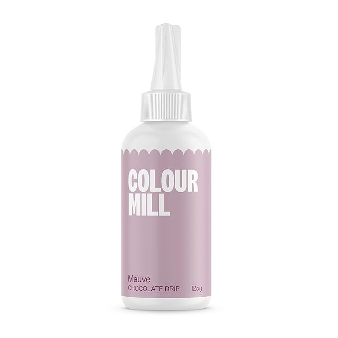 Colour Mill Chocolate Drip Easy-Melt Drizzle for Desserts, 125 Grams Mauve