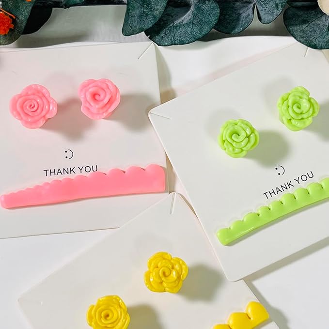 3pcs Rose Petal Clay Cutters Set – Polymer Clay Cutters for Flower Earrings, Clay Molds for Jewelry Making, Clay Tools for DIY Art Projects