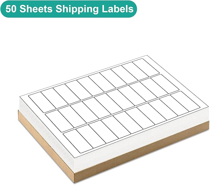 MFLABEL 1" x 2-5/8" Address Labels for Laser & Inkjet Printers 15,00 White Shipping Stickers(50Sheets,30/Sheet)+48 Free Fragile Stickers | Easy Peel,Mailing Labels for Packages, Shipping