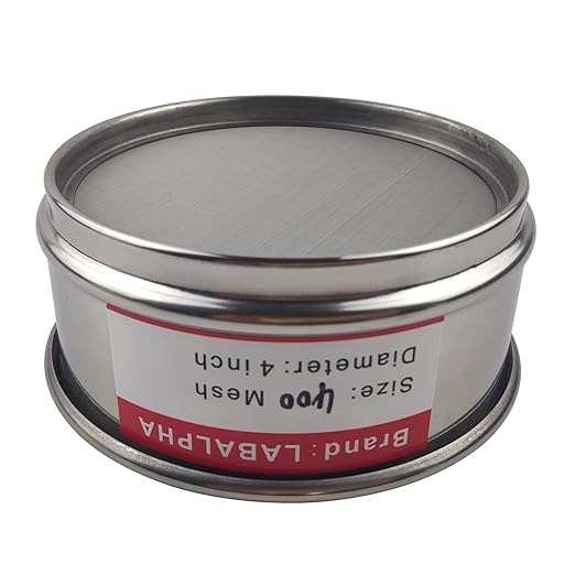 LABALPHA 400 Mesh Lab Sieves, Test Sieve #400 Mesh, 4'' Diameter, 304 Stainless Steel Wire Cloth (0.0385mm)