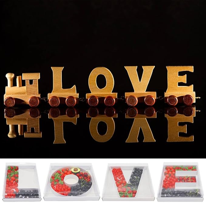 12" Fillable Cardboard Letter Charcuterie Gift Cupcake Box With Cover Sweets Packaging (E)