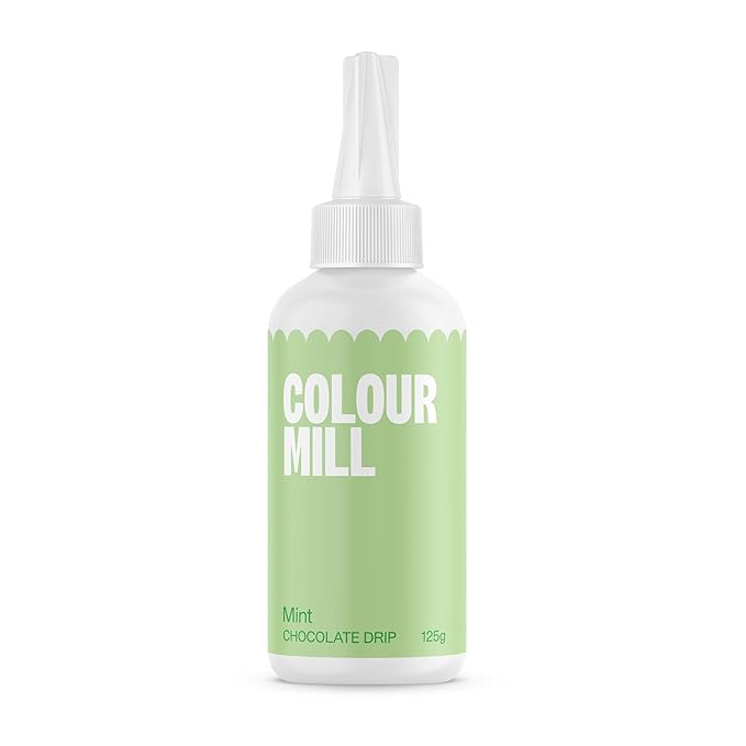 Colour Mill Chocolate Drip Easy-Melt Drizzle for Desserts, 125 Grams Mint