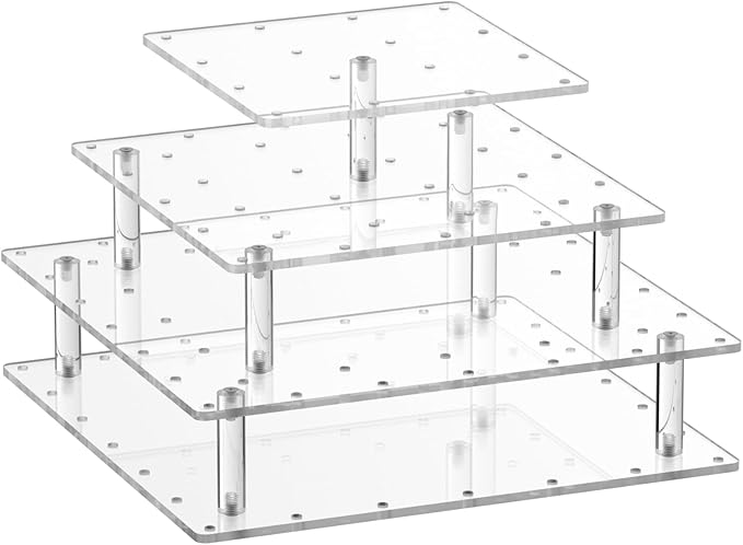 Clear Cake Pop Stand Lollipop Stand Display Cake Pop Holder Tower Acrylic 56 Hole 3 Tiered Candy Tree Holder Popcake Stands for Party Decorating Wedding Events Supplies