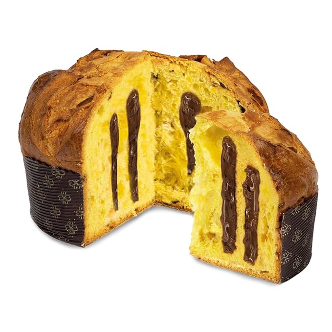 Giusto Sapore Authentic Italian Panettone Filled with Chocolate Cream - New and Imported from Italy, Family Owned - 28.21 oz