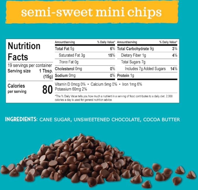 Enjoy Life Bulk Semi-Sweet Mini Chocolate Chips, Vegan, Dairy Free, Gluten Free, Nut Free, Kosher, Soy Free Allergy Friendly, 5 Lb. Bag