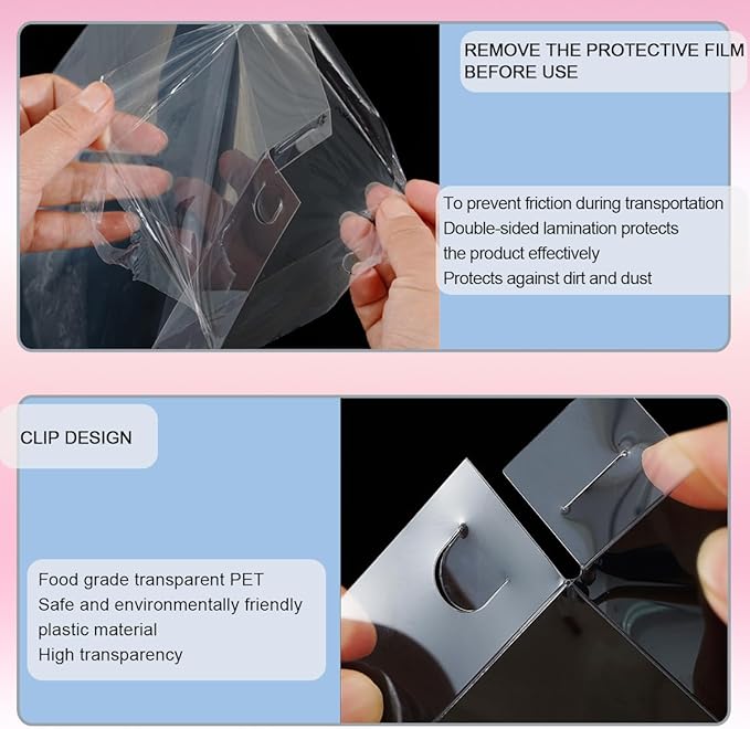 8 Pcs 10x10x12Inch Clear Cake Box with Ribbon, PET Tall Cake Boxes, Clear Gift Boxes for 8 Inch Cake, Bakery Transport Container, Transparent Display Box for Birthday Wedding Party
