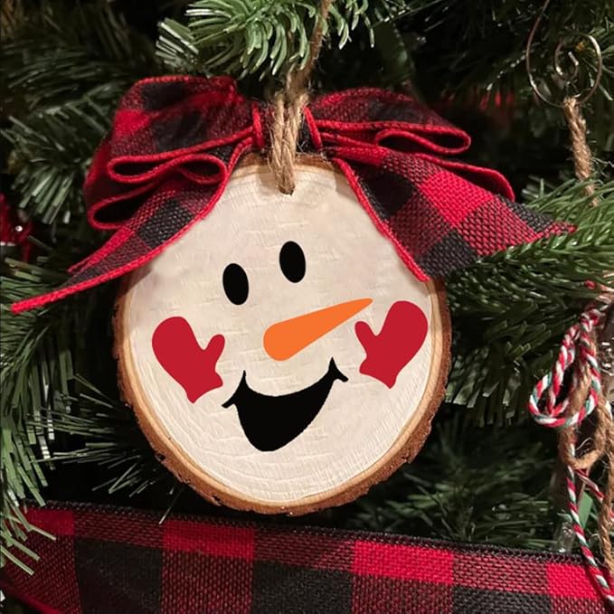 Snowman Face Stencils for Painting,3” Christmas Stencils for Crafts Xmas Holiday Stencil for Wood Slice,Christmas Tree,Mantel Shelf,Window Decor