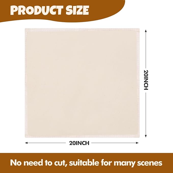 30 PCS Reusable Cheese Cloths for Straining, 20x20 Inch, Organic Cotton Cheese Cloths Unbleached,Cheese Cloth Reusable With Hemmed Edge for Straining Liquid,Cheese Making,Juicing,Baking,Cooking Turkey