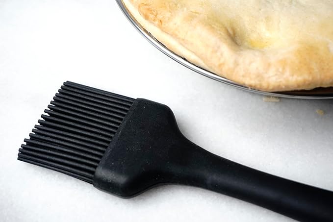 RSVP International (EBB-TQ) Silicone Basting Brush, Black, 8.75" | Gently Spreads Butter, Sauces, Marinades, & More | Dishwasher Safe & Heat Resistant | BBQ Grill, Baking, Preparing Meats