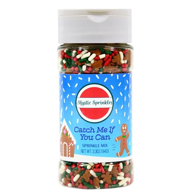 Mystic Sprinkles Christmas Holiday Sprinkle Mixes (Catch Me If You Can! Sprinkle Mix 3.3oz)